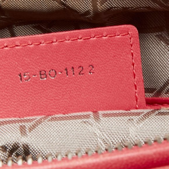 DIOR Coral Pink Cannage Leather Large Lady  Tote - Picture 12 of 13
